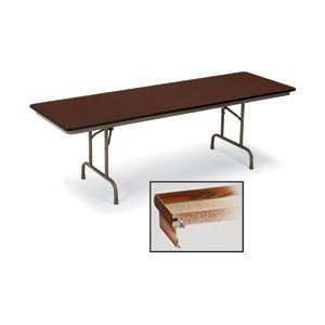 KI Solid Core Standard Folding Tables   Gray top/gray edge/black frame 