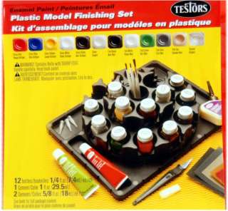 TESTORS 9177 PLASTIC MODEL FINISHING SET Paint Glue Kit  