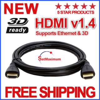 HDMI CABLE 6FT 1.4 1080P ETHERNET BLURAY 3D TV DVD PS3 HDTV XBOX LCD 