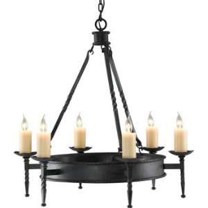 Murray Feiss F2276/6AF, Kings Table Candle 1 Tier Chandelier Lighting 