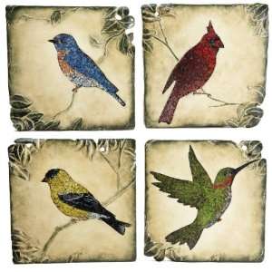  Mosaic Glass Bird Wall Tile Case Pack 4   912233 Patio 