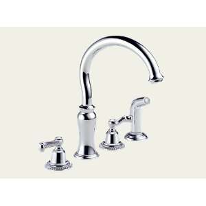    Two Handle Kitchen Faucet With Spray   Less Handles   Chrome Finish