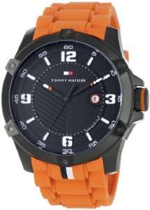   Sport Black Ion Plating and Orange Watch Tommy Hilfiger Watches