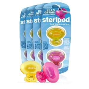  Steripod Clip on Toothbrush Sanitizer (8 Steripods) 4 x 2 