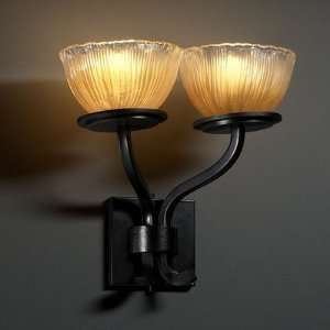   Shade Option Tulip with Rippled Rim, Shade Color Gold with Clear Rim
