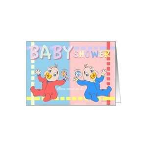  Twin Baby Shower   for boy/girl Card Health & Personal 