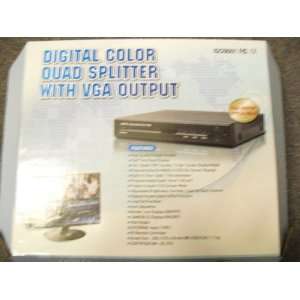  CCTV 4Ch Color Quad Multiplexer with LoopOut , VGA Output 