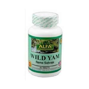  Alfa Vitamins Wild Yam 500 mg 60 caps Digestive Aid Women 