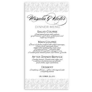  225 Wedding Menu Cards   Greek Inlay