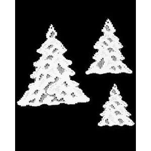   White Pine   3 Christmas Trees Window or Wall Accents White Home