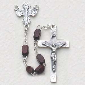  6mm Square Wood Beads and Four Way Center Rosary Jewelry