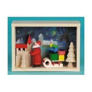  Santa and Sled Erzgebirge Matchbox Christmas Miniature 